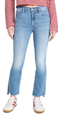 MOTHER The Insider Crop Step Fray Jeans Out of the Blue 25