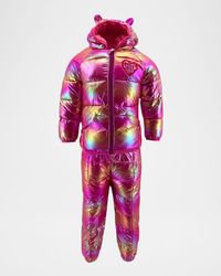 Girl's Rainbow Metallic Two-Piece Snow Set, Size 2-10