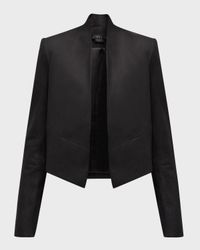 New Harvey Suede Open-Front Jacket