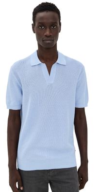 Orlebar Brown Horton Pique Polo Springwater Blue M