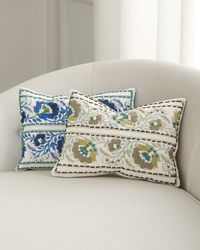 Enamel Flower Decorative Pillow, 12" x 16"
