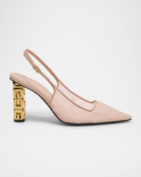 G Cube Mesh Slingback Pumps