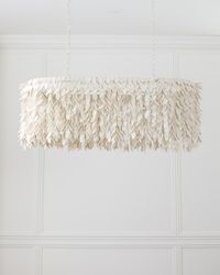 Linear Cocoa Petal 44.5" 3-Light Chandelier