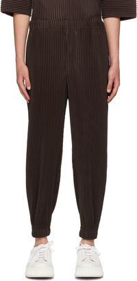 Homme Plissé Issey Miyake Pantalon Monthly Color June brun
