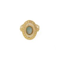 Nilai - Bague plaqué or kate - Taille Unique - Vert