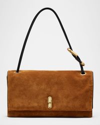 The Large Dual Suede Shoulder Bag