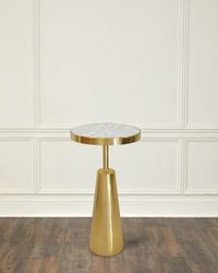 Elias Tapered Brass Side Table