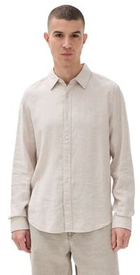 Fair Harbor Island Linen Shirt Sand XXL