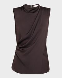 Amira Cowl-Neck Sleeveless Top