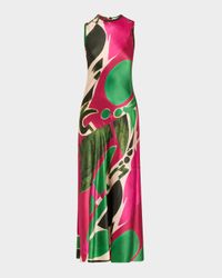 UJ x Lee Krasner Gaea Abstract Silk Slip Dress