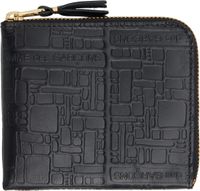 COMME des GARÇONS WALLETS Black Embossed Logotype Wallet