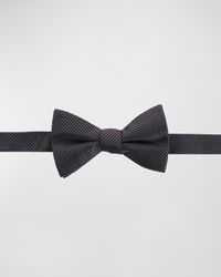 Men's Leyton Diagonal Stripe Silk Bow Tie