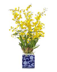 Oncidium Orchid Faux Floral Arrangement in Pot