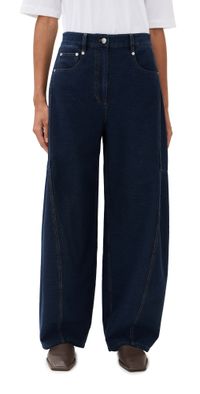 Tibi Indigo Barre Denim Knit Sid Jeans Indigo 25