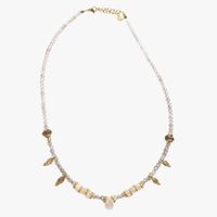 Ginandger - Collier pierre de lune et labradorite - Taille Unique - Gris