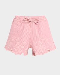 Lana Embroidered Drawstring Shorts