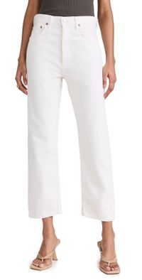 AGOLDE 90s Crop: Loose Straight Jeans Fortune Cookie 30