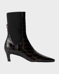 The Mid Heel Calfskin Ankle Boots