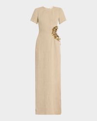 Seaford Cutout Linen Evening Dress