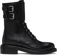 rag & bone Black RB Moto Lace-Up Boot