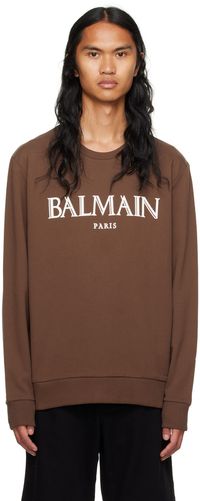 Balmain Brown Bonded Sweatshirt