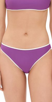 MIKOH Bruna Bikini Bottoms Royal/Ecru M