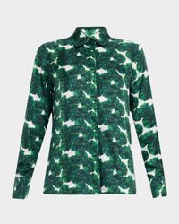 Rodesia Floral Silk Button-Down Shirt