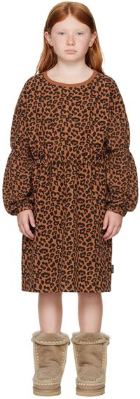 Daily Brat Kids Brown Leopard Dress