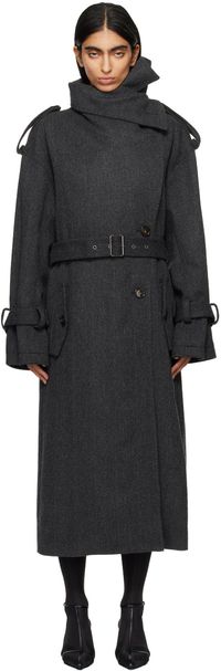 Acne Studios Gray Belted Coat