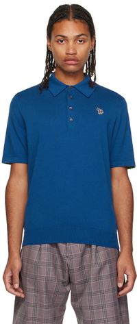 PS by Paul Smith Polo bleu à logo de zèbre