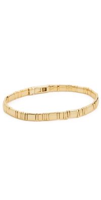 SHASHI Tilu Striated Bracelet Clasp Gold One Size
