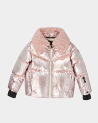 Girl's Trevelin Metallic Tech Puffer Ski Jacket, Size 8-14