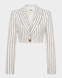 Izzie Striped Cropped Blazer