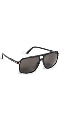 Tom Ford Kemp Sunglasses Shiny Black/Smoke One Size
