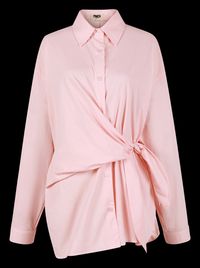 Frnch - Chemise cintrée à nouer sur le côté - Taille XL - Rose