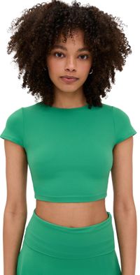 Year of Ours Studio Cropped Tee Classic Green L