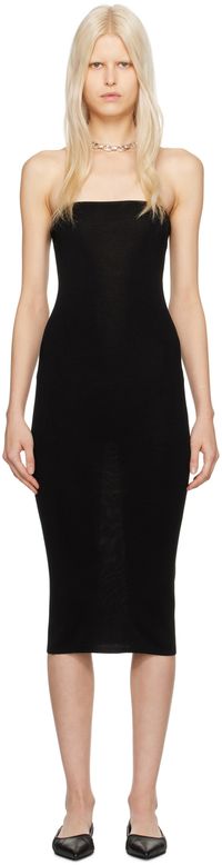 St. Agni Black 90s Midi Dress