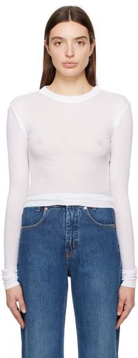 BITE White Rib Long Sleeve T-Shirt