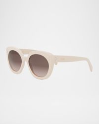 Bold 3 Dots Acetate Butterfly Sunglasses