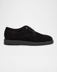 Men's Suede Crepe-Sole Derby Sneakers