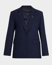 Kent Single-Button Viscose Jacket