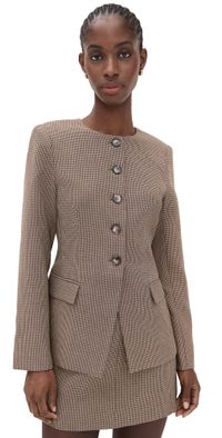 ASTR the Label Bellmere Jacket Brown Houndstooth S