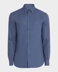 Men's Micro-Houndstooth Sport Shirt
