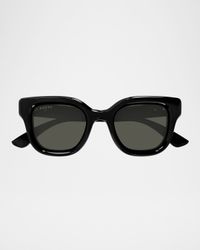 GG1828S Logo Cat Eye Sunglasses