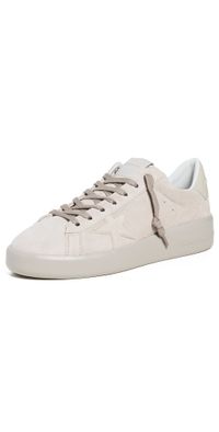 Golden Goose Pure Star Suede Upper And Star Leather Heel Sneakers Nacreous Clouds/White 36