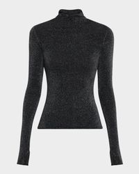 Chiano Long-Sleeve Sparkly Knit Top