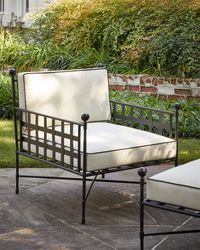 Avery Neoclassical Outdoor Lounge Chair