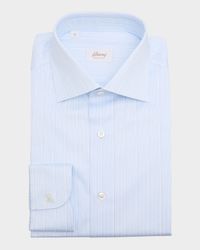 Men's Cotton Wide Stripe Dress Shirt