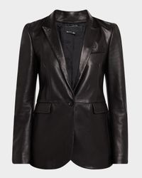 Belmonde Leather Single-Breasted Jacket