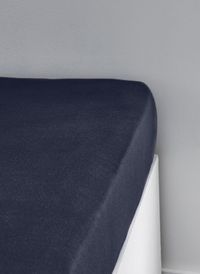 Today Linge De Maison - Drap housse uni en coton - Taille 90x190 cm - Bleu